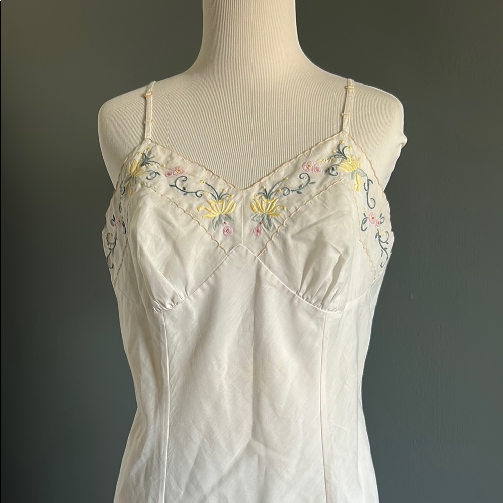 Embroidered Floral Camisole Dress
